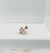 Rose Zirkon Taşlı Uç Kısmı : Pirinç Kıkırdak Bar Uzunluğu : 6 Mm / Bar Kalınlığı 0.8 Mm / Top Boyu 3 Mm - Pt0023-2