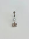 Yaprak Detaylı Göbek Piercing - Pg0158