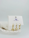 Yıldız Detaylı Üçlü Kombin Küpe - Kp00555