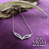 Zirkon Taşlı Kolye Rodyum - Kl0005-b