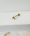 Zirkon Taşlı Uç Kısmı : Pirinç Kıkırdak Bar Uzunluğu : 6 Mm / Bar Kalınlığı 0.8 Mm / Top Boyu 3 Mm - Pt0008-1