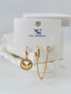 Zirkon Taşlı Üçlü Kombin Küpe - Kp00060