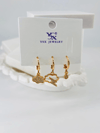 Zirkon Taşlı Üçlü Kombin Küpe - Kp00061