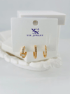 Zirkon Taşlı Üçlü Kombin Küpe - Kp00090