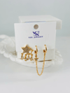 Zirkon Taşlı Üçlü Kombin Küpe - Kp00366