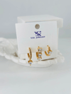 Zirkon Taşlı Üçlü Kombin Küpe - Kp00370
