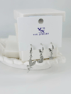 Zirkon Taşlı Üçlü Kombin Küpe - Kp00386