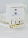 Zirkon Taşlı Üçlü Kombin Küpe - Kp00389