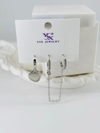 Zirkon Taşlı Üçlü Kombin Küpe - Kp00432