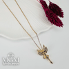 Zirkon Taşlı Zincir : Çelik Çelik Kolye 40+5 Cm - Kl0231