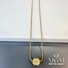Zirkon Taşlı Zincir Çelik Uç Kısmı Pirinç Kolyeler 40 + 5 Cm Uzatma Payı - Kl0108