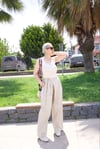 Bej Kuşaklı Pantolon - 1260