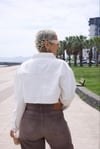 Bej Lazerli Crop Ceket - 1261