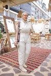 Bej Tasarım Yüksek Bel Pantolon - 1254