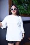 Beyaz Oversize Tshirt - 1198