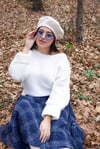 Beyaz Salaş Triko Kazak - 1132