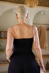 Gri Payetli Straplez Crop - 1232