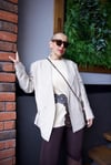 Krem Blazer Ceket - 1196