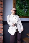 Krem Blazer Ceket - 1196