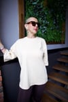 Krem Oversize Tshirt - 1198