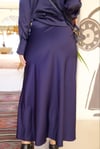 Lacivert Saten Etek - 1175