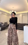Leopar Saten Pantolon - 1141