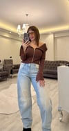 Mavi Geniş Paça Widleg Jean - 1166