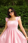 Pembe Kareli Elbise - 1281