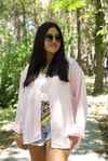 Pembe Oversize Gömlek - 1287
