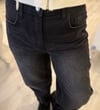 Siyah Geniş Paça Widleg Jean - 1166