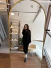 Siyah İkili Triko elbise-1023