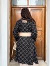 Tasarım Cin Eskitme Trench-1063