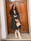 Tasarım Cin Eskitme Trench-1063