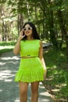 Yeşil Fırfırlı Etek - 1274