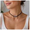 Afgan Cam Boncuk Süet Kadın Choker