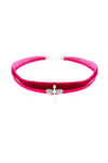 Fuşya Rengi Kadife Kadın Yusufcuk Choker Kolye