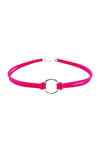 Fuşya Renk Kadın Süet Round Choker