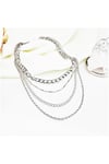 Gümüş Kaplama Kadın Çoklu Choker Kolye