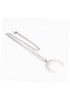 Gümüş Kaplama Kadın - Erkek Hilal Kolye