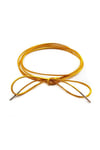 Hardal Rengi Süet Bağcıklı Kadın Choker Kolye