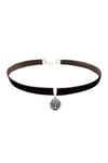 Kahverengi Kadife Galaksi Kolye Ucu Kadın Choker Kolye