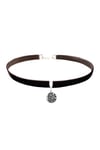Kahverengi Kadife Galaksi Kolye Ucu Kadın Choker Kolye