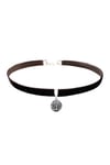 Kahverengi Kadife Galaksi Kolye Ucu Kadın Choker Kolye