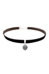 Kahverengi Kadife Galaksi Kolye Ucu Kadın Choker Kolye
