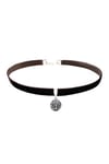 Kahverengi Kadife Galaksi Kolye Ucu Kadın Choker Kolye