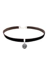 Kahverengi Kadife Galaksi Kolye Ucu Kadın Choker Kolye