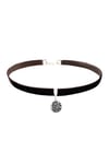 Kahverengi Kadife Galaksi Kolye Ucu Kadın Choker Kolye