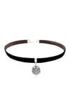 Kahverengi Kadife Kadın Aşk Düğümü Choker Kolye