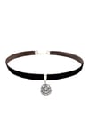 Kahverengi Kadife Kadın Aşk Düğümü Choker Kolye