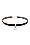 Kahverengi Kadife Kadın Fil Choker Kolye